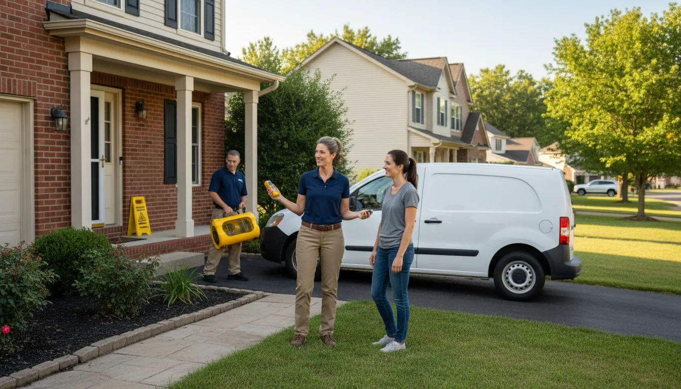 Residential water damage restoration in Saint Joseph, IL